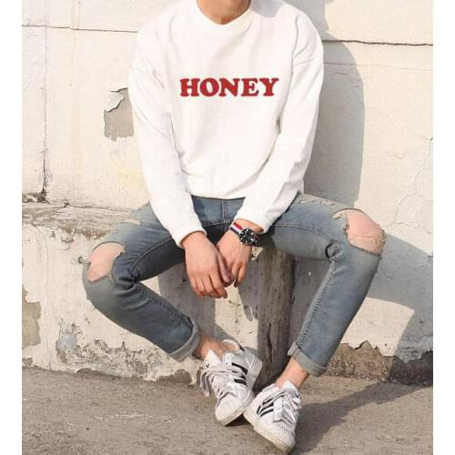 Honey Sweatshirt Unisex Fashion Clothing Tumblr Crewneck Aesthetic Hipster Funny Graphic Tee Honey Bee Pullover Gifts Outfits