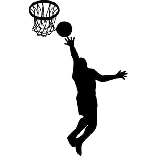 10.7CM*16.9CM Gym Decor Sport Basketball Player Car Sticker Vinyl S9-0200