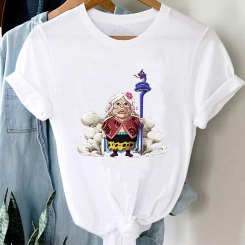 One Piece NEW T Shirts Print Woman Anime Funny O-neck White Tshirt for Women Cartoon Casual Clothes Top Femme Short Sleeve Tee