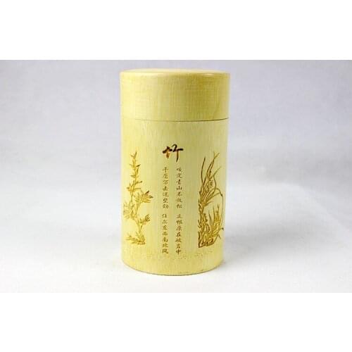 1PC Natural Bamboo tea bucket, bamboo tea caddy 200ml Tea jar box, wholesale LC 102