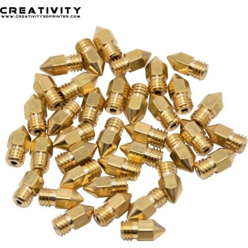 10PCS 3D Printer Nozzles MK8 Extruder Nozzle Extruder Print Head 1.75mm for 3D Printer Anet A8 Makerbot MK8 CR-10 Ender