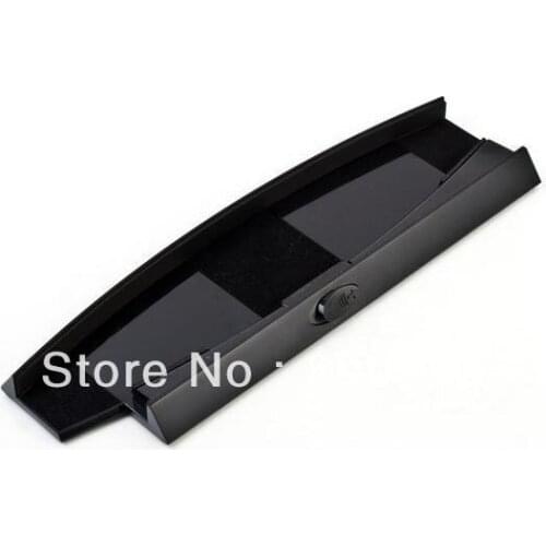 100PCS/LOT New arrival Black Vertical console Stand Dock Base for PS3 Slim Console HOLDER
