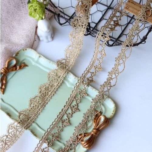 2 Meters/lot Width 4cm European Style Water Soluble Embroidery Lace Applique Trim DIY Garment Curtain Sewing Supplies Crafts