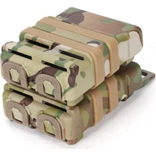 2Pcs Fast MAG 5.56mm 7.76mm Ak Molle Gag Tactical Military Pouch Holster Hard Shell Cartridge Outdoor Hunting Shooting Training