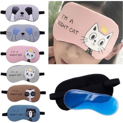 2PC/Set Sleeping Eye Mask With Ice Compress Gel Compress Gel Eye Fatigue Relief Cooling Relaxation Eye Shield Remove Dark Circle