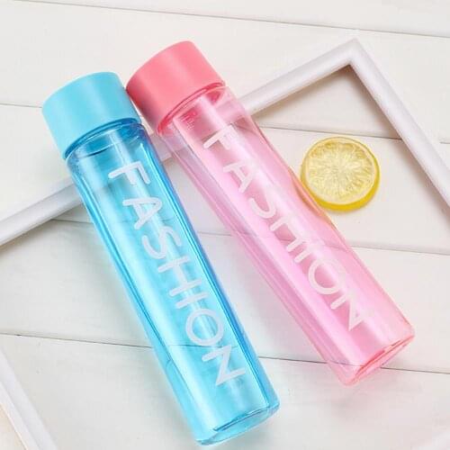 400ml AS Plastic Water Bottle Portable Square Bottle Fruit Juice Leak-proof Outdoor Sport Travel Hiking Camping Bottle Dropship