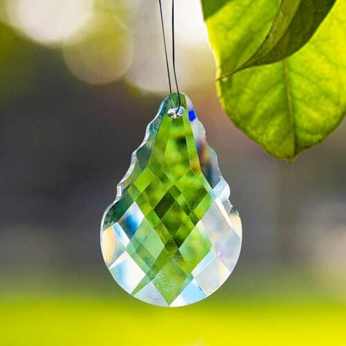 50mm Clear Gourd Hanging Crystal Prism Decoration Suncatcher Faceted Chandelier Pendant Rainbow Crystal Lamp Part Home Decor