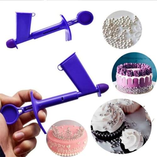 DIY Baking Tool Pearl Applicator Detachable Cake Decoration Pearl Gun Ball Applicator Meatball Coating Fabric Fondant Mold Mould