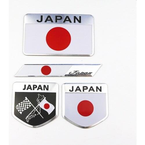 Japanese Flag Car Stickers And Decals 3D Stickers Logo Car Styling Full Body Emblem Badge Auto Accessories Car-Styling For Cars
