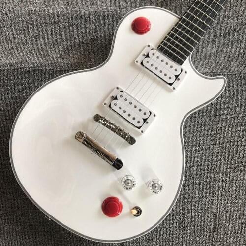 Free delivery, white electric guitar, rosewood fingerboard, lock string tuner, , high quality electric guitar