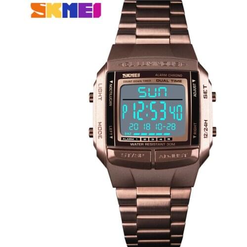 SKMEI Luxury Top Men Sports Watches Alarm Countdown Waterproof Electronic LED Digital Wrist Watches Clock Man relogio masculino