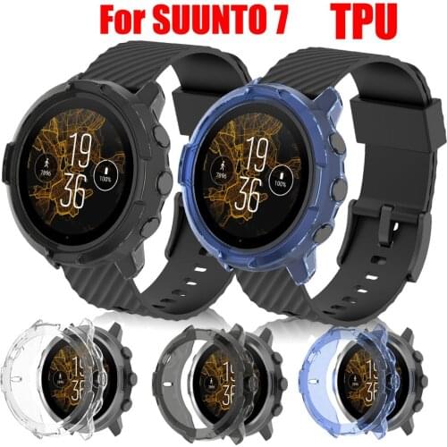 Case For Suunto 7 Strap TPU Plated Screen Protector Cover Bumper For Suunto7 Men Women Band Protective Case Easy install ремешок