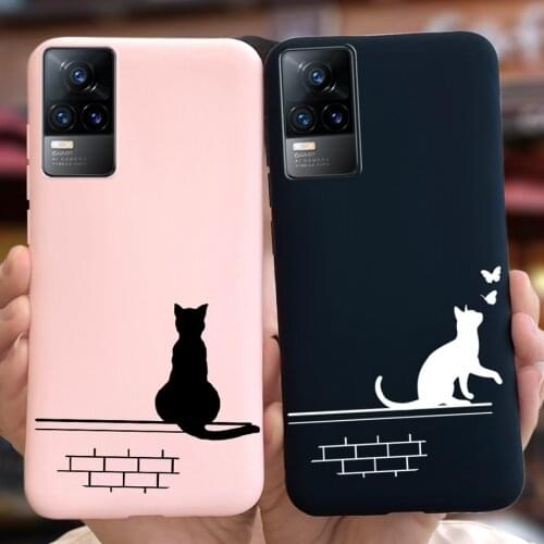 For Vivo V21e Case V2061 Cute Carton Cat Cover For Vivo V21E 4G Soft Silicone New Fashion Phone Cases For Vivo V21e V 21e Shell
