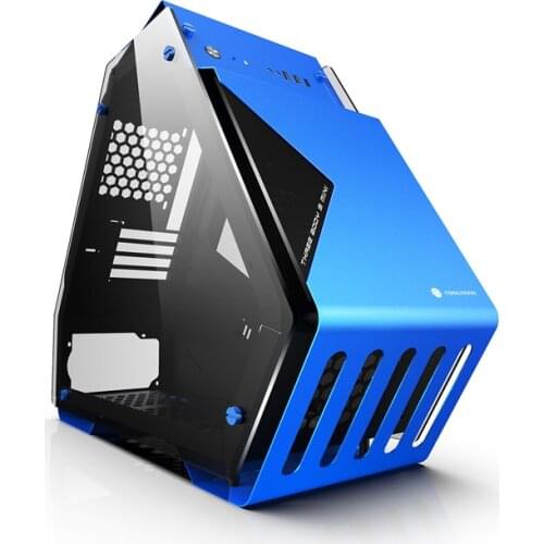 DIY MATX Computer Gaming Case Dual-Side Transparent Tempered Glass Support ITX Motherboard USB3.1 Micro-ATX M-ATX Desktop Cases