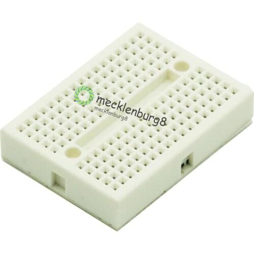 SYB-170 White Mini Solderless Breadboard Prototype Experiment Test Protoboard 170 Tie-Points 35*47*8.5mm