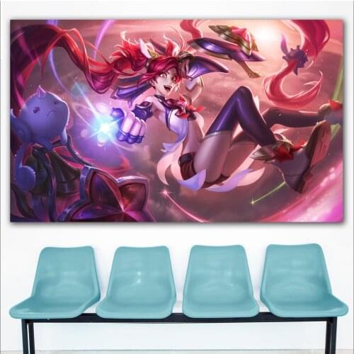 Large Size Oil Painting League of Legends Jinx Legs wall Art Canvas Prints Pictures For Living Room And Bedroom No Frames WLONG