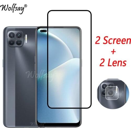 Full Cover Glue Tempered Glass For Oppo Reno4 F Screen Protector For Oppo Reno 4 F 4F Camera Glass For Oppo Reno 4 F Glass 6.43"
