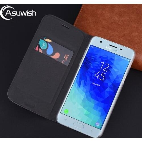 Leather Wallet Cover Flip Case For Samsung Galaxy J2 J3 J7 J8 2018 J4 J6 Plus Grand Prime Pro J 2 3 4 6 7 8 Card Holder Cover