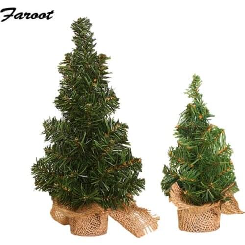 Creative Mini Burlap Christmas Tree Christmas Day Mall Window Desktop Plant Decoration 20CM or 30CM