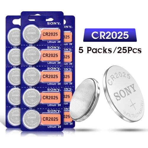 2PCS SONY CR2025 Lithium Battery CR 2025 ECR2025 DL2025 BR2025 2025 KCR2025 L12 3V Button Cell Coin Battery For Toys Watches