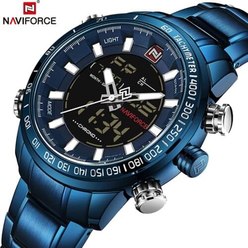 NAVIFORCE Men Watches 2020 Luxury Brand Military Sports Analog Digital Wristwatch Male Waterproof Quartz Clock Relogio Masculino