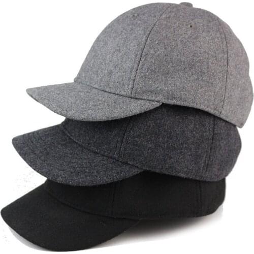 New Mens Warm Woolen Hat for Autumn and Winter Casual All-match Cap Fashion Street Cold Hat Baseball Cap Tennis Cap Golf Cap