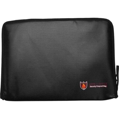 Fireproof Files Folder Accordion Document Bags 14.3x9.8 inch A4 Size 12 Pockets Non-Itchy Silicone Coated Fire Resistant Safe Mo