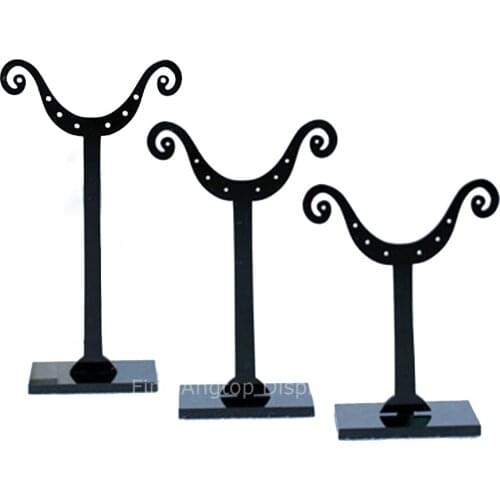 Wholesale Black Acrylic Stud Earring Plexiglass Jewelry Display Accessory Rack Stand Organizer Brooches Ornament Gift Holder