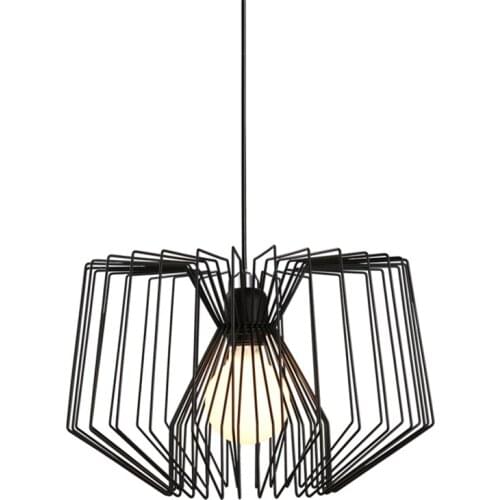 Industrial Iron Net Pendant Lights Restaurant Italian Design Nordic Modern Art Deco Dining Hanging Lamps Geometric Wire Fixtures