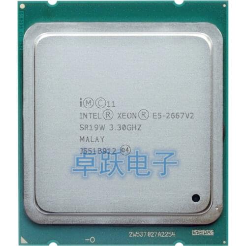E5-2667V2 Original Intel Xeon E5-2667 V2 3.30GHz 8-Core 25MB SmartCache E5 2667 V2 LGA2011 130W E5 2667V2