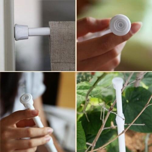 Adjustable Curtain Rod Metal Spring Loaded Bathroom Bar Shower Extendable Telescopic Poles Rail Hanger Rods AUG889