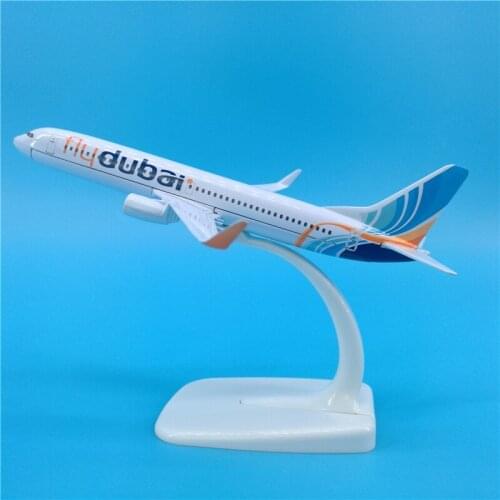 16CM 1/400 Scale landing gear Boeing B737-800 FLY DUBAI airlines airplane model With base wheel Diecast aircraft kids Plane toys