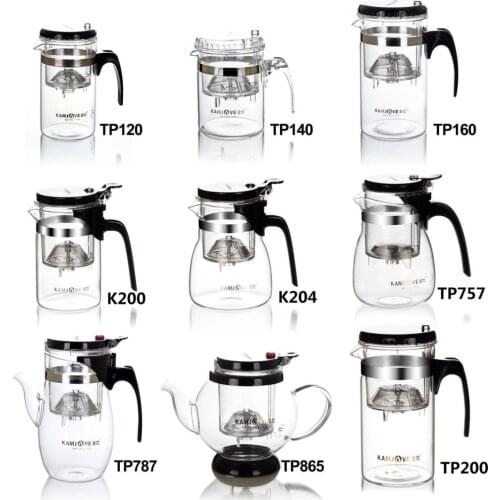 Flowing teapot heat-resistant teacout Simple pressed tea separator brewing teapot glass tea set make teapot home office tea cup