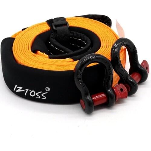 5M 5T Heavy Duty Car Recovery Tow Strap Towing Rope Tow line open country outdoors vehicle safety rescue tools with 2 Tow Hooks