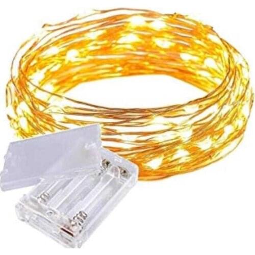 Peri Pilli Led Işık 10 Metre (Sarı) İç Dış Mekan Aydınlatma Şerit Dekorasyon Gün Işığı Parti Yılbaşı Ağaç Süsü