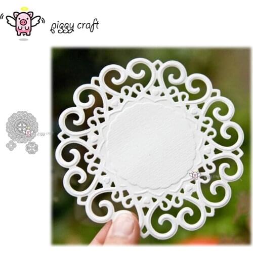 Piggy Craft metal cutting dies cut die mold 4Pcs Lace flower plate Scrapbook paper craft knife mould blade punch stencils dies