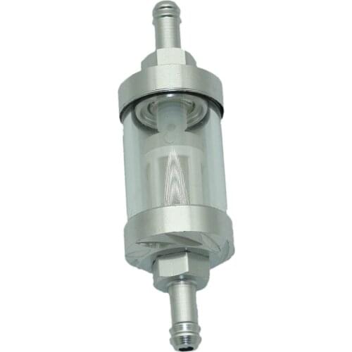 CNC Universal Motorcycle Auto Oil Filters Glass Fuel Filter 5/16 Gas Petrol Screen Motorbike Accessories