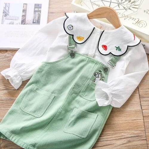 Spring Clothing CHILDRENS Shirt 2020 New Products Baby Embroidered Shirt Girls Long Sleeve Casual Shirt Top
