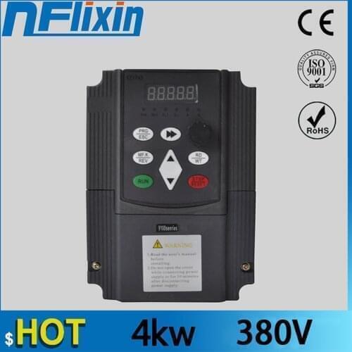 VFD 4KW AC 380V Frequency Converter Variable Frequency Drive 3-Phase Speed Controller Inverter Motor VFD Inverter