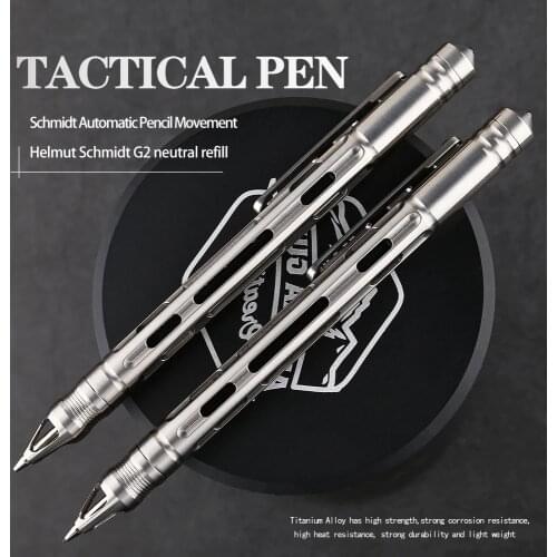 High Hardness Portable Titanium Alloy dual-purpose tactical pen safety defense life-saving tool pen