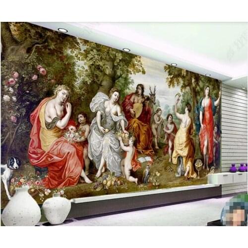 Custom mural 3d photo wallpaper European classical palace character music gathering in living room wallpaper for walls 3 d