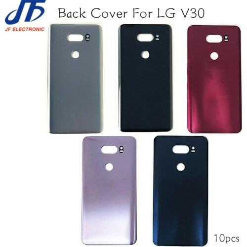 Back Glass Replacement parts For LG V30 VS996 LS998U H933 LS998U H930 Battery Cover Rear Door Housing Case 10pcs/lot