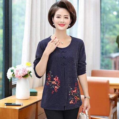 Fake Two Pieces Women Casual Loose Tee Spring Pullover Long Sleeve T-Shirts Mother Tops 2021 New 5XL Large Size Female Clothing