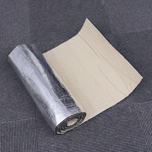 1 Roll 10MM Car Heat Sound Deadener Thick Aluminum Foil Sound Insulation Cotton Four-door Trunk Full Car Sound-absorbing Cotton