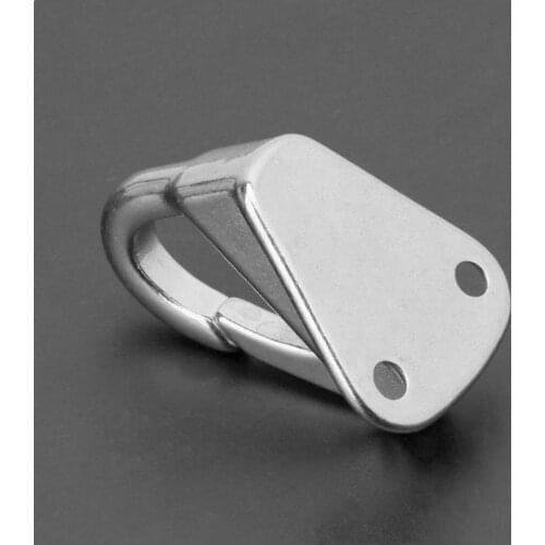 1pcs Marine 316 Stainless Steel Mini Boat Fender Hook Fender Hooks Sailing Pad Carabiner Marine Silver Eye R4P2