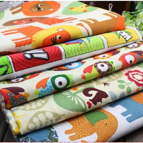 100*150cm Cotton Tablecloth Canvas Fabric Thick Linen Curtain Sofa Pillowcase Sheet Fabrics Wholesale Cloth Home Textile Meter