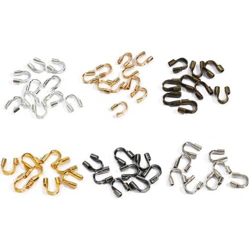 100pcs/lot 4x4mm Loops U Shape Clasps Connector Wire Protectors Wire Guard Protect Buckle Accessories For DIY Jewelry Making