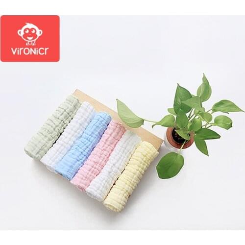 6 pcs/Lot Baby Towel Handkerchief Square Soft Cotton Newborn Face Towels 30cm x 30cm for 0-18 Month Baby
