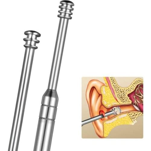 8Pcs Ear Cleaner Set Stainless Steel Ear Wax Pickers Spiral Earpick Wax Remover New
