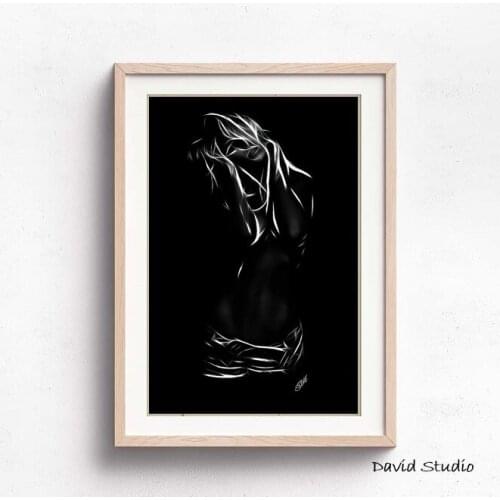 Abstract Special Body Art in Love River Oil Painting By Hand Made On Canvas Good Gift For Girl of Boy Friend